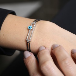 0,58 crt Pırlanta Nazar Boncuklu Bileklik