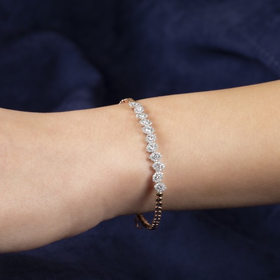 Markiz Pırlanta Görünümlü  Bileklik