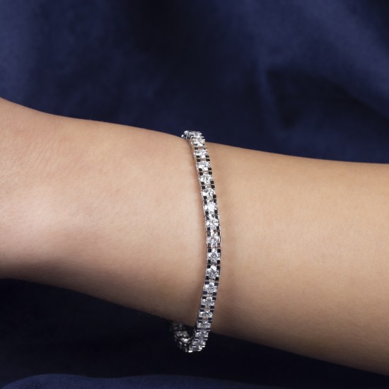 7,08 crt Pırlanta Su Yolu Bileklik