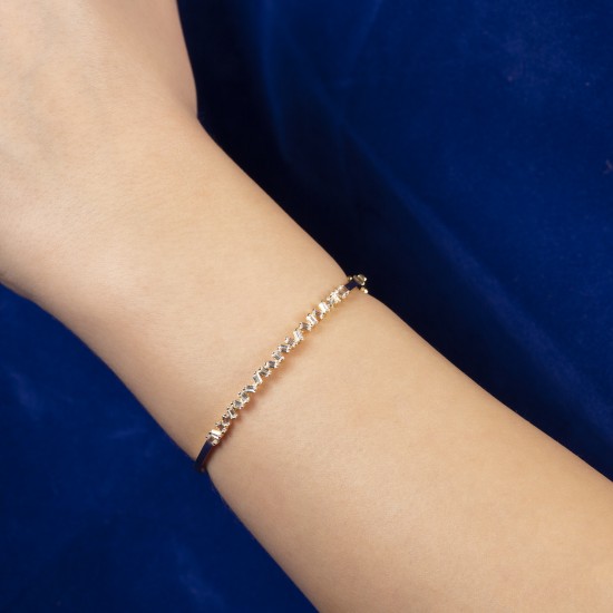 Swarovski Taşlı Altın Bileklik