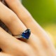 0.43 crt Pırlantalı Kalp Safirli Yüzük 0.43 crt Pırlantalı Kalp Safirli Yüzük