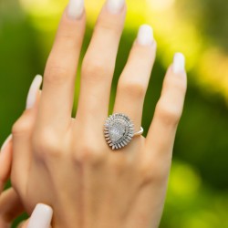 1.19 crt Pırlantalı Damla Modelli Yüzük