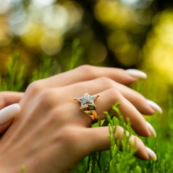 0,54 crt Pırlanta Yıldız Yüzük