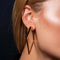 İtalyan Tasarım Altın Küpe