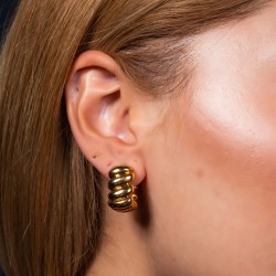 İtalyan Tasarım Altın Küpe