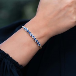 0,48 crt Pırlantalı Damla Safir Bileklik