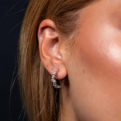 1,37 crt Markiz Pırlanta Küpe