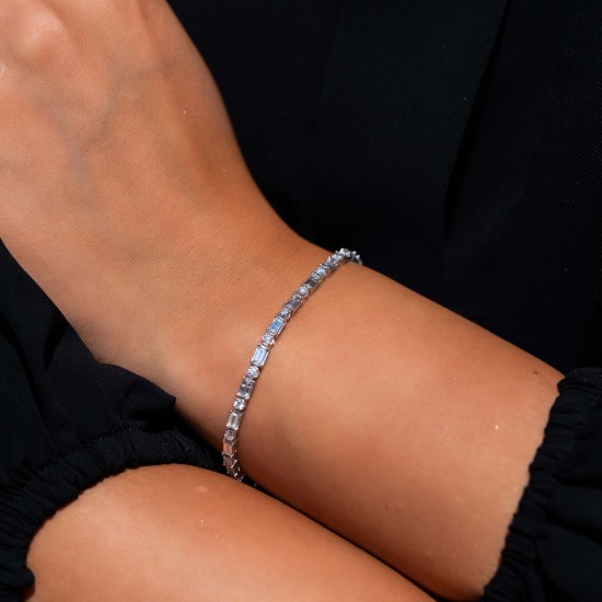 3,21 crt Baget Su Yolu Pırlanta Bileklik