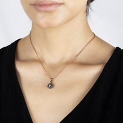 0,35 crt Elmas Gül Kolye