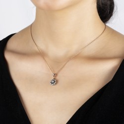 0,42 crt Elmas Gül Kolye