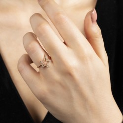 0,22 crt Pırlanta Yıldız Yüzük