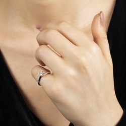 0,36 crt Pırlanta Tektaş Burgu Model Yüzük